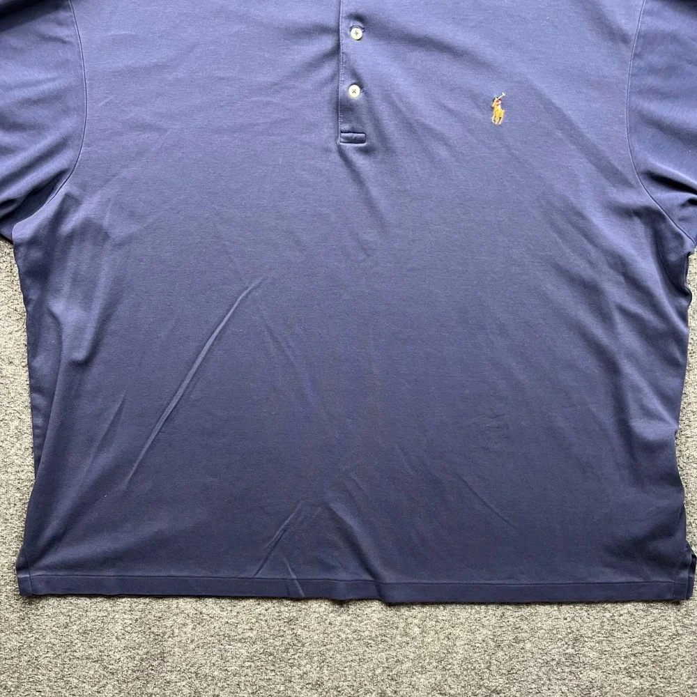 Polo Ralph Lauren Polo Shirt Mens 3XB Blue Short Sleeve Cotton Pony Logo